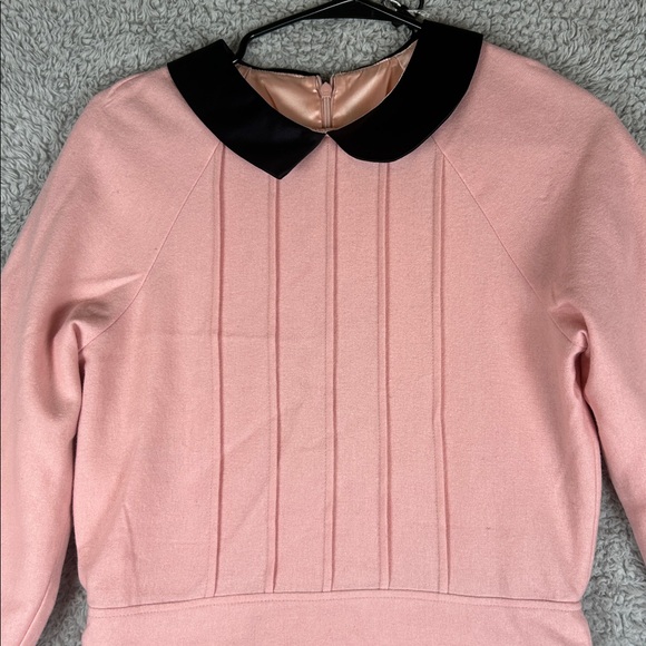 L’ecole des Femmes Baby Belle Du Jour 2.0 Wool Pleated Skirt Pink Dress Size 6 - Picture 4 of 16